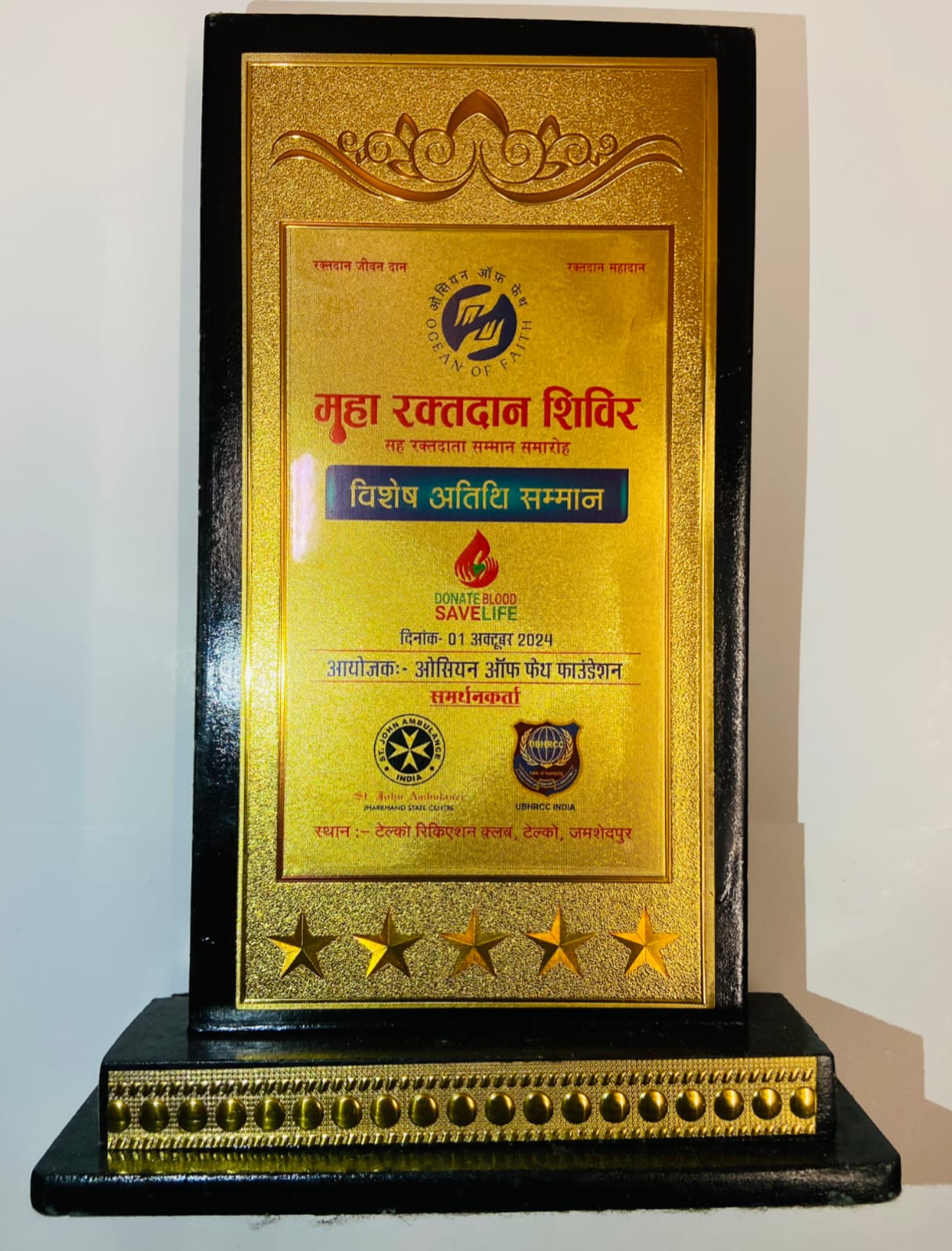 Mega Blood Donation Camp Award